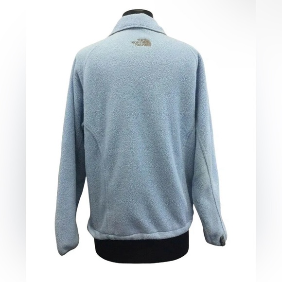 The North Face Womens Full Zip Jacket  Powder Blue Polartec Fleece Size Medium - Picture 5 of 10